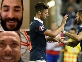 Benzema fala sobre Giroud. Instagram/karimbenzema/AFP