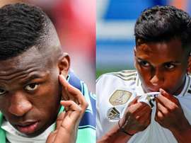 Marcelo falou sobre Vinicius, Rodrygo e seu futuro como jogador do Real Madrid. Montagem/EFE