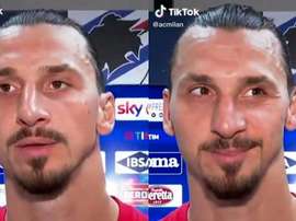 Ibrahimovic alcanzó los 10 goles esta temporada. Captura/acmilan