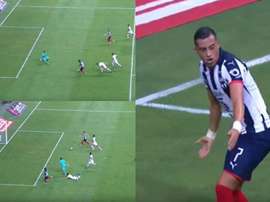 El mayúsculo fallo a puerta vacía de Funes Mori del que todo México habla. Captura/Youtube