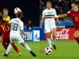 Cludia Pina fue galardonada con el balón de oro. Captura/Eurosport