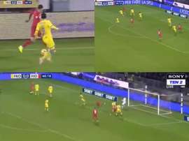 Benassi adelantó a la Fiorentina. Capturas/Ten2