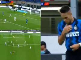Lautaro da un respiro al Inter de Conte. Captura/beINSports