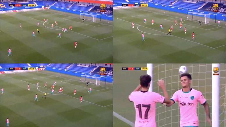 Barca Of The Future Messi And Trincao Link Up And Coutinho Scores Besoccer