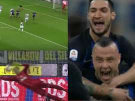 Sublime volée de Nainggolan, et petite aide de Szczesny. Captures/Vamos