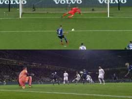 Le mauvais pénalty d'Icardi. Capture/Vamos