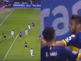 Salvio cae de pie en Boca: ¡estreno goleador! Capturas/CONMEBOLLibertadores