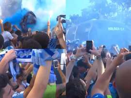 L'accueil des joueurs à la Rosaleda. MalagaCF