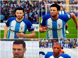 Montaje de jugadores del Málaga en FIFA 18. BeSoccer