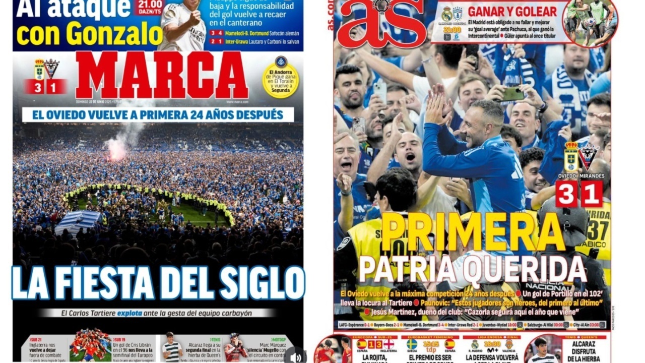 Portadas de la prensa deportiva del 22-06-25