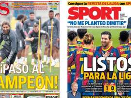 Portadas de la prensa deportiva del 20-09-20. AS/Sport