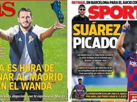 Les Unes des journaux sportifs en Espagne du 27/09/2019. Montage/AS/Sport