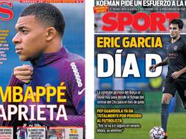 As capas da imprensa esportiva. AS/Sport