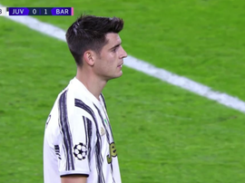 Morata had two goals ruled out. Screenshot/MovistarLigadeCampeones