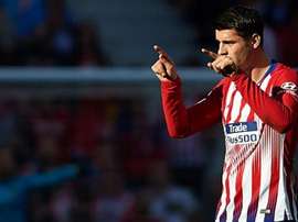 Morata s'en sort bien à l'Atético. EFE