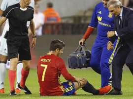 Morata when he got injured. EFE