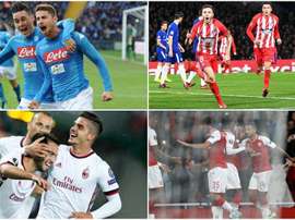 Milan, Atlético, Arsenal y Nápoles están en dieciseisavos de final. BeSoccer