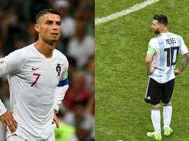 Cristiano y Messi siguen sin ir con sus selecciones. EFE/AFP