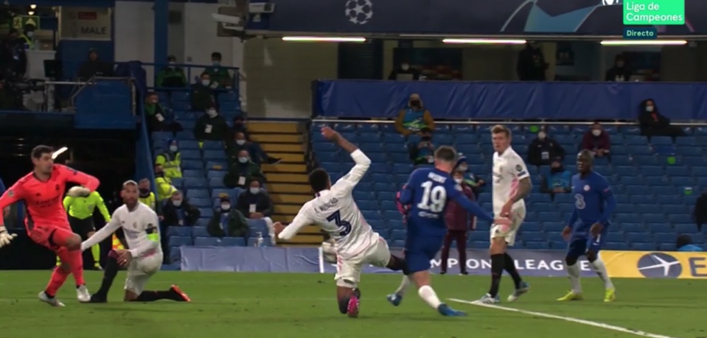 Pulisic y Mount acabaron con la resistencia blanca en el 2-0. Captura/MovistarLigadeCampeones