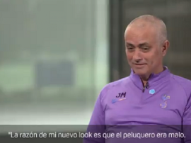 Quand Mourinho accuse son coiffeur de son nouveau look. Capture/DAZN