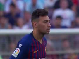 Munir salvou o Barça da derrota com a ajuda de Messi. Twitter/ElChiringuitoTV