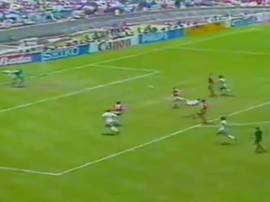 Negrete's scissor kick was recently voted the best ever World Cup goal. Screenshot