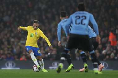 Neymar scored the penalty to give Brazil the win. LucasFigueiredo/CBF