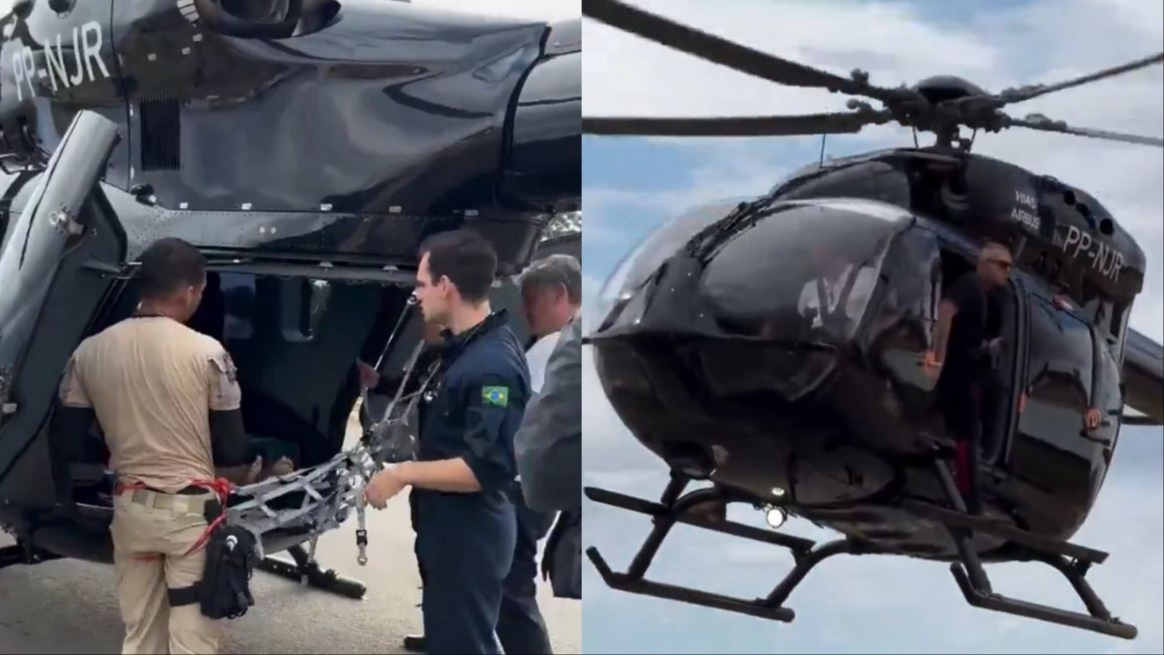 Ney cedió su helicóptero para las labores de rescate en Brasil