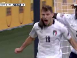 Barella porta in vantaggio l'Italia. BeinSport