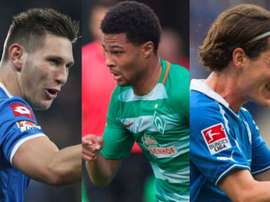 Niklas Sule, Serge Gnabry y Sebastian Rudy. EFE/AFP/BeSoccer