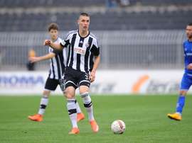 Nikola Milenkovic, lors d'un match de ligue serbe avec le Partizan de Belgrade. FKPartizan
