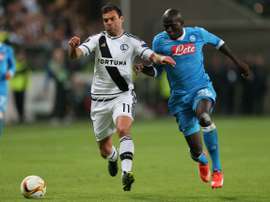 Nikolics, en un partido con el Legia. AFP