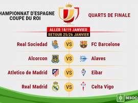 Nous connaissons déjà les confrontations des quarts de finale de la Coupe du Roi. RFEF