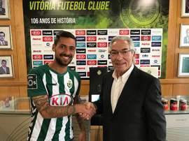 O Lateral esquerdo de 30 anos vai na sua segunda época no clube sadino. VFC