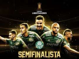 O Palmeiras está na semifinal da Libertadores. Twitter @Libertadores