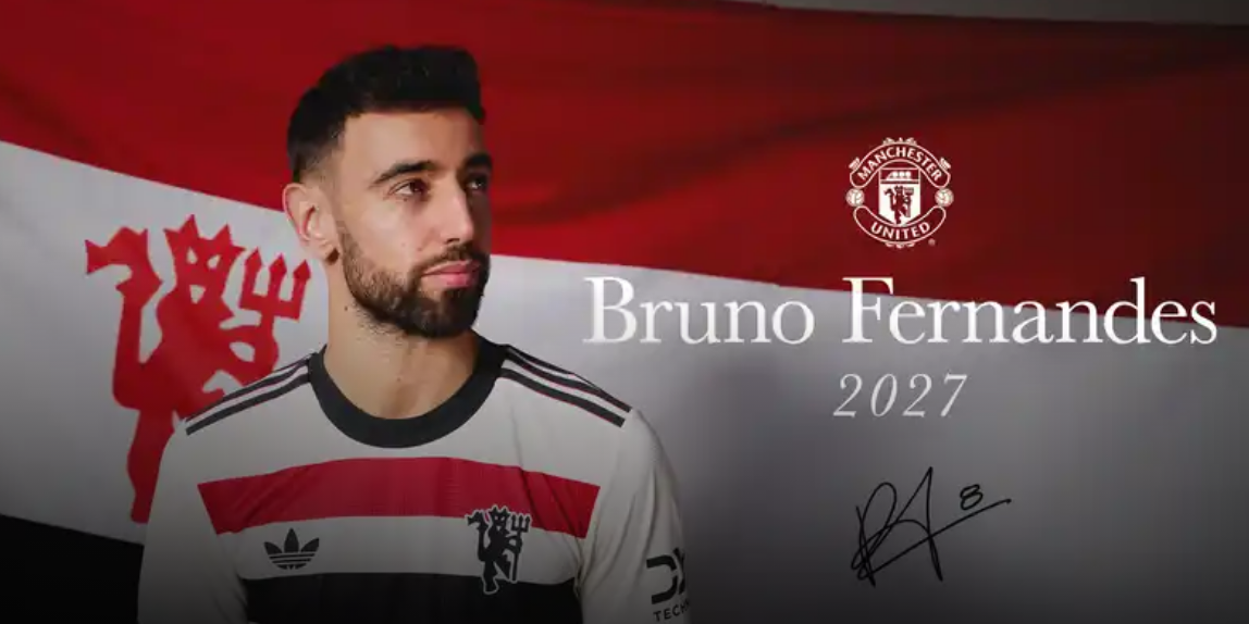 Bruno Fernandes rinnova con i 'red devils' fino al 2027