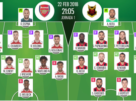 Official line-ups for the Europa League second leg between Arsenal and Ostersunds. BeSoccer