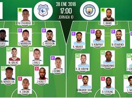 Os onze confirmados das equipes. BeSoccer
