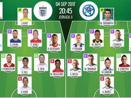 Official line-ups for the World Cup qualifier between England and Slovakia. BeSoccer