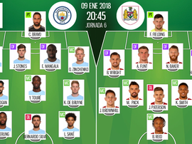Les compos officielles du match de Coupe de la Ligue anglaise entre City et Bristol. BeSoccer