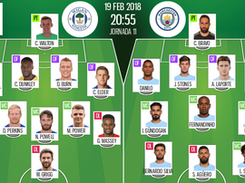 Les compos officielles du match de FA Cup entre Wigan et Manchester City. BeSoccer