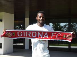 El nigeriano fue presentado como nuevo jugador del cuadro de Machín. GironaFC