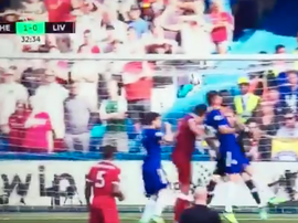 Giroud a ouvert le score pour Chelsea. Capture