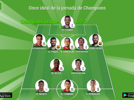 El once ideal de la jornada de Champions. BeSoccer