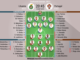 Estos son los onces oficiales. BeSoccer