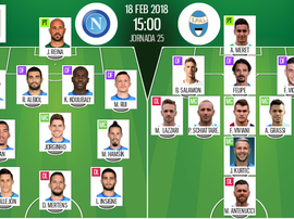 Les compos officielles du match de Serie A entre Naples et la SPAL. BeSoccer