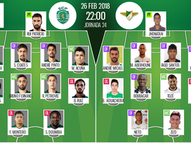 Les compos officielles du match de Liga NOS entre le Sporting Lisbonne et Moreirense. BeSoccer