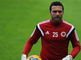 Orges Shehi, en un encuentro con la Selección de Albania. SportEkspres
