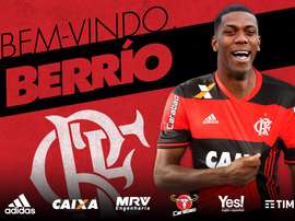 Berrío jugará la próxima temporada en el Brasileirao. Twitter/Flamengo