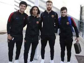 Los cuatro jugadores del filial están ilusionados por la convocatoria. Barcelona